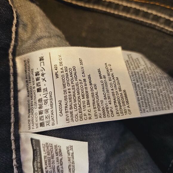 Levi's 505 Regular Fit Straight Blue Stretch Denim Jeans Mens Size 34x 34 - Picture 11 of 11